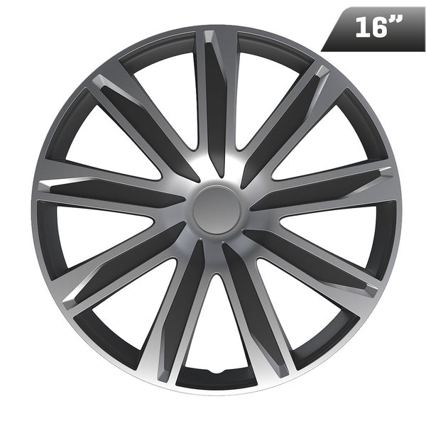 Kołpaki RAZE silver / black 16", 4 szt.