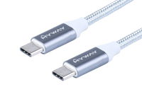 Kabel do ładowania i synchronizacji, w oplocie z mikrofibry, 120 cm, USB-C > USB-C
