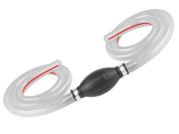 Pompka ręczna do paliw - 2 x wąż 12 mm x 1 m + gruszka