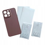 etui iPhone 13 Pro plecki szkiełko Dark Brown brązowy