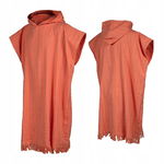 Ponczo kąpielowe z kapturem Arena HOODED CHANGING CALYPSO CORAL bawełniane