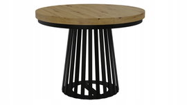 STÓŁ OKRĄGŁY ROZKŁADANY noga METAL salon KUCHNIA 110cm+2x50cm