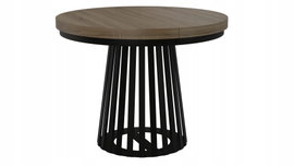 STÓŁ OKRĄGŁY ROZKŁADANY noga METAL salon KUCHNIA 110cm+2x50cm
