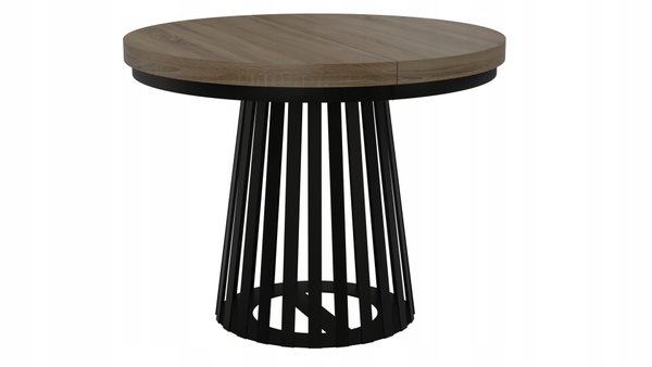 STÓŁ OKRĄGŁY ROZKŁADANY noga METAL salon KUCHNIA 110cm+2x50cm