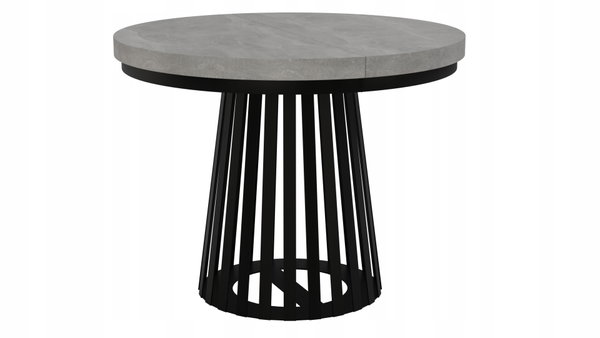 STÓŁ OKRĄGŁY ROZKŁADANY noga METAL salon KUCHNIA 110cm+2x50cm