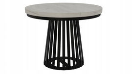 STÓŁ OKRĄGŁY ROZKŁADANY noga METAL salon KUCHNIA 110cm+2x50cm