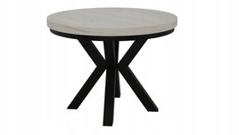 STÓŁ OKRĄGŁY ROZKŁADANY noga METAL salon KUCHNIA 100cm+2x50cm