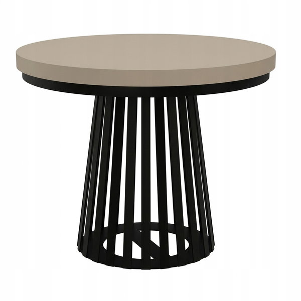 STÓŁ OKRĄGŁY ROZKŁADANY noga METAL salon KUCHNIA 90cm+2x50cm KASZMIR