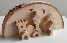 small foot zamek 3D ozdoba plaster drewna