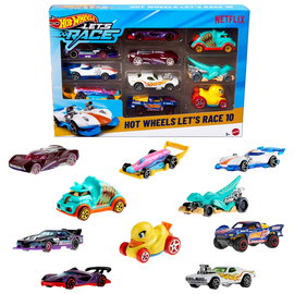 Hot Wheels Let’s Race – Na start! Zestaw 10 samochodzików w skali 1:64 z animowa