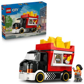 LEGO City Food truck z frytkami, zabawka dla dzieci z artykułami spożywczymi i d