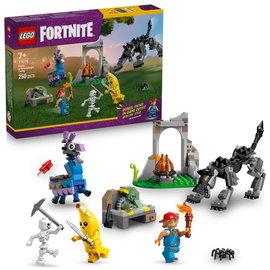 LEGO Fortnite Skórek i Iskra oraz obóz, zestaw dla graczy z figurkami z gry wide