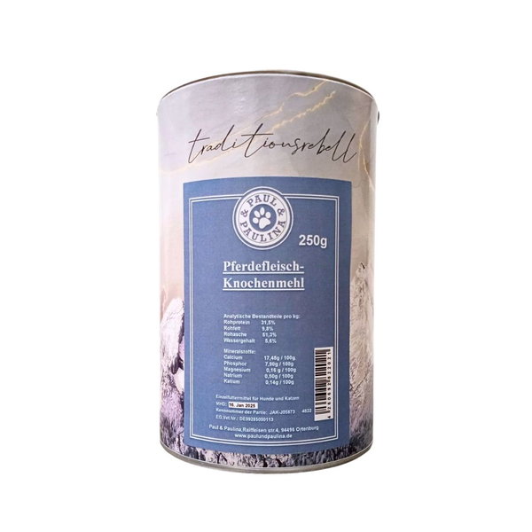 Mączka z mięsnych kości końskich 250g/1kg dla psa i kota Paul & Paulina
