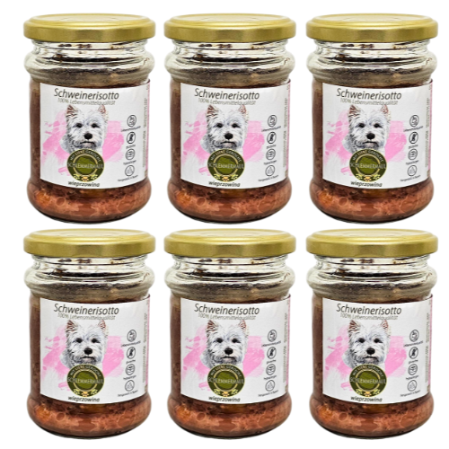 6x risotto wieprzowe 200g gotowana karma dla psa alergie pokarmowe