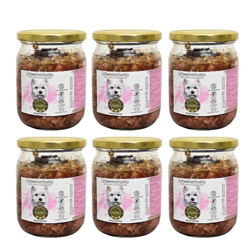 6x risotto wieprzowe 400g gotowana karma dla psa alergie pokarmowe