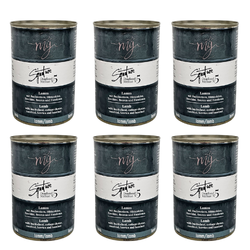 6x410g jagnięcina 75% mięsa z gryką i twarogiem dla psa karma mokra dla psa 