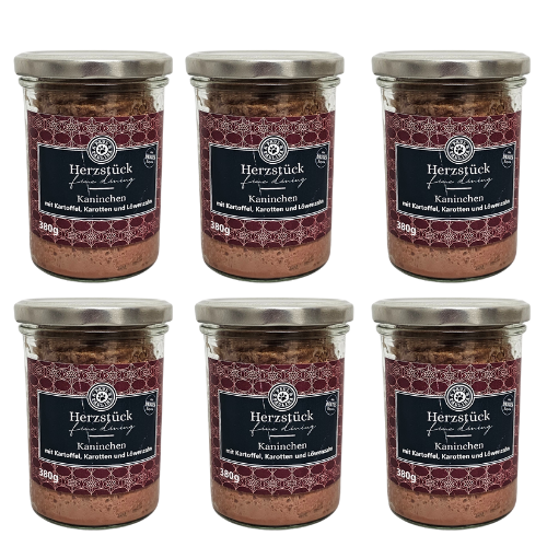 6 x królik z warzywami 380g karma dla psa niskotłuszczowa przy chorej trzustce
