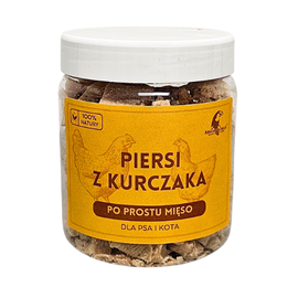 Liofilizowane piersi z kurczaka 80g dla psa i kota niskokaloryczny minerały
