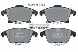 Textar 2226901 Zestaw klocków hamulcowych, hamulce tarczowe