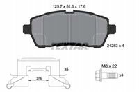 TEX2428302 KLOCKI HAM. FORD PRZÓD FIESTA 08-/12-