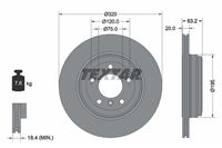 Textar 92122703 TARCZE HAMULCOWE TYŁ BMW E60 03-