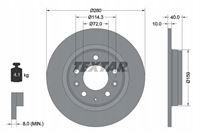 Textar 92125603 TARCZE HAMULCOWE TYŁ MAZDA 6 02-