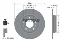 Textar 92125603 TARCZE HAMULCOWE TYŁ MAZDA 6 02-