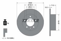 Textar 92228700 TARCZE HAM TYŁ MOVANO 2.3CDTI 10-