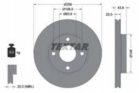 Textar 92096203 TARCZE HAMULCOWE PRZÓD FOCUS 98-