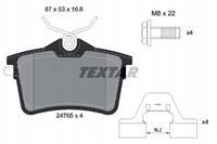 Textar 2476501 KLOCKI HAM TYŁ BERLINGO 1.6 08-