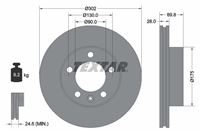 Textar 92228603 TARCZE HAM PRZÓD MOVANO 2.3D 10-