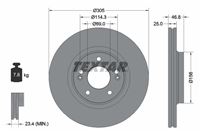 Textar 92292203 TARCZE HAM PRZÓD KIA SPORTAGE 10-