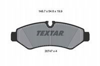 Textar 2074701 KLOCKI HAM TYŁ SPRINTER 211CDI 18-