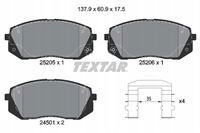 Textar 2520501 KLOCKI HAM PRZÓD CARENS 2.0CRDI 06-