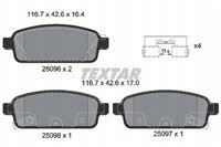 Textar 2509602 KLOCKI HAM TYŁ ASTRA 1.3-2.0 09-