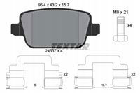 Textar 2453703 KLOCKI HAM TYŁ MONDEO 2.0TDCI 07-