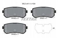 Textar 2432001 KLOCKI HAMULCOWE TYŁ CEED 06-