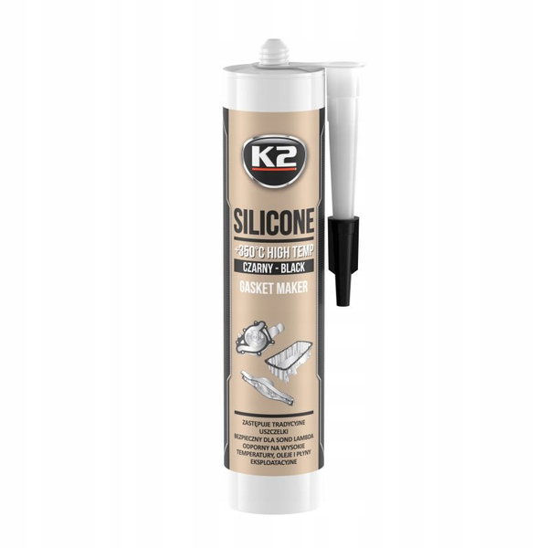 K2-SILIKON CZARNY 300G 350 ST. PISTOLET