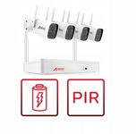 4 kamery wifi na baterie 3Mp + solar + nagrywarka