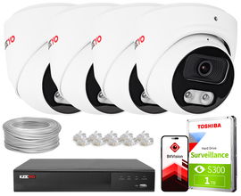 Zestaw do monitoringu IP KEEYO 4x LV-V-IP8M25DF-B-II 8Mpx IR 25m