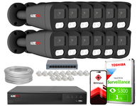 Zestaw do monitoringu IP KEEYO 12x LV-V-IP8M25TF-G-II 8Mpx IR 25m