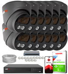 Zestaw do monitoringu IP KEEYO 12x LV-V-IP8M25DF-G-II 8Mpx IR 25m