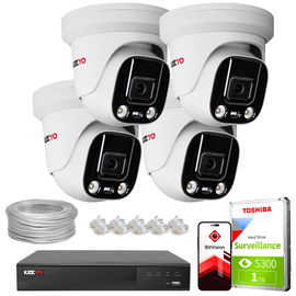 Zestaw do monitoringu IP KEEYO 4x LV-V-IP5M25DF-ADC 5Mpx, aktywne odstraszanie