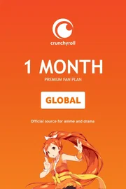 Crunchyroll Fan – Subskrypcja Premium 1 Miesiąc (30 dni) | Kod Cyfrowy | 24/7