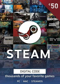Portfel Steam Doładowanie 50 euro Klucz Wysyłka Email | Kod Cyfrowy 24/7