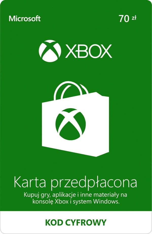 Xbox Gift Card 70 PLN PL – Karta Przedpłacona Xbox Cyfrowy Kod