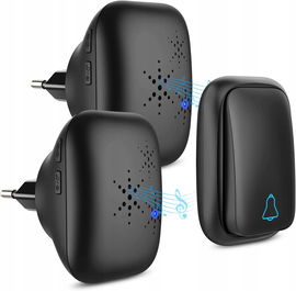 DZWONEK BEZPRZEWODOWY BEZBATERYJNY WODOODPORNY I68, biały