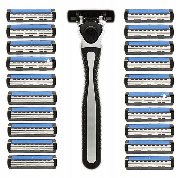 Maszynka do golenia FERRUM + 21 ostrzy wymiennych 3 OSTRZA FLEXIBLE SHAVING