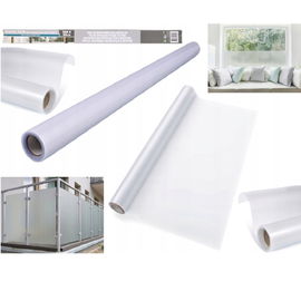 Folia okienna okleina do szyb okien mleczna szron gotowa 200 x 58 cm matowa