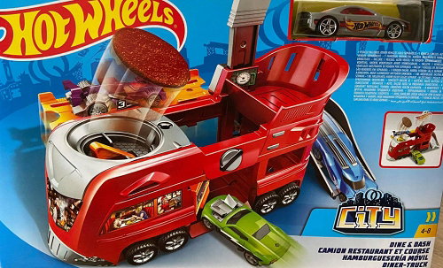Tor samochodowy Hot Wheels odjazdowa restauracja 1 x autko dla dzieci FJN39